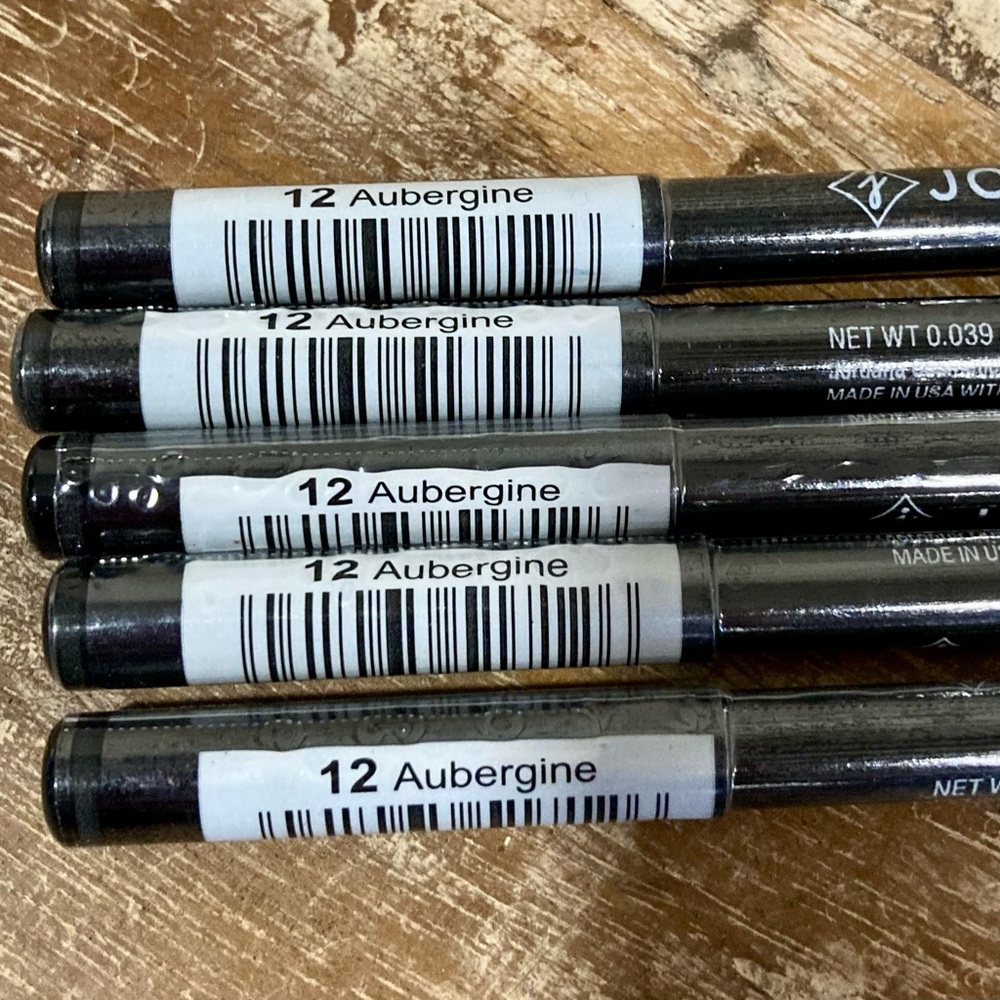 Bundle of 5 Jordana Eyeliner Pencil #12 "Aubergine" Eggplant NOS SEALED - Picture 5 of 13